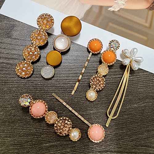 Mehayi 20 PCS Hair Accessories for Decorative Party Wedding, Pearl Hair Clips Set Fashion Korean Acrylic Resin Hair Barrettes, Bobby Pins Hairpins for Women and Ladies Girls Headwear Styling Tools