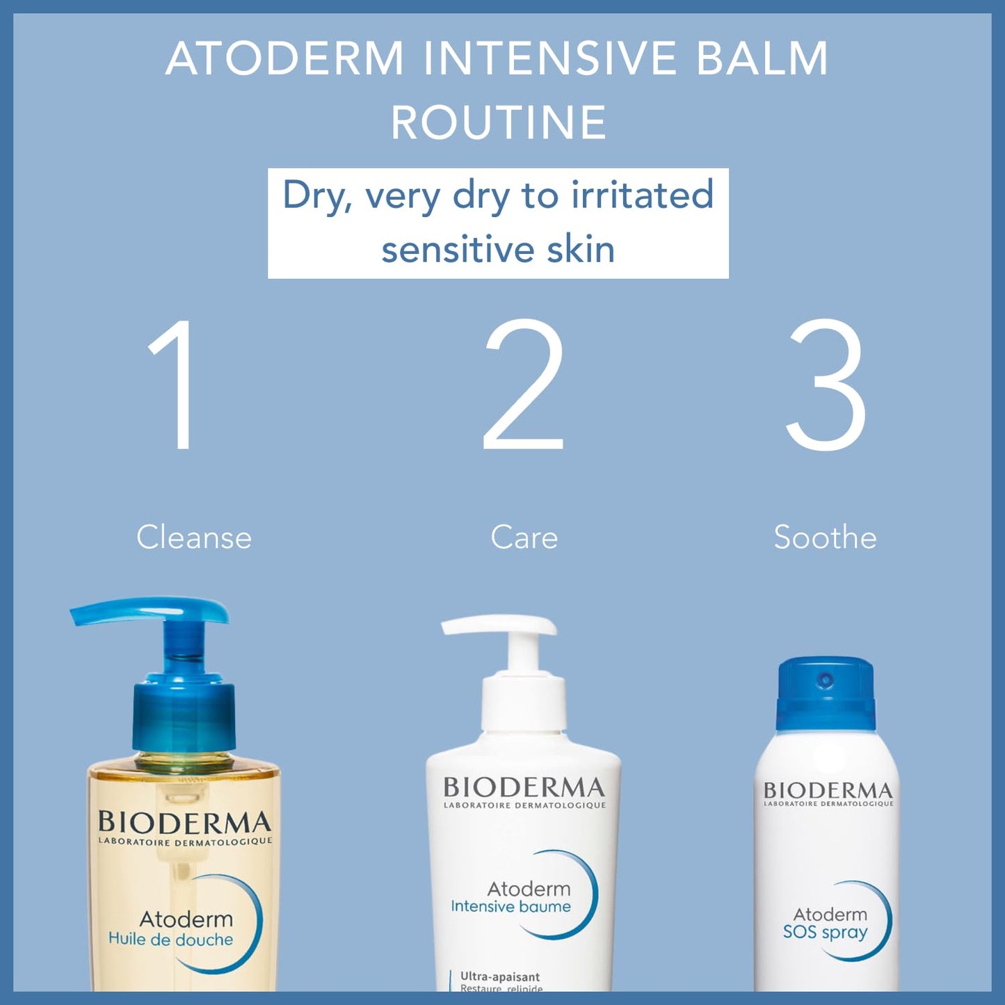 Bioderma Atoderm Intensive Balm, Nourishing Body Cream- for Very Dry Sensitive Skin, 6.8 Fl Oz