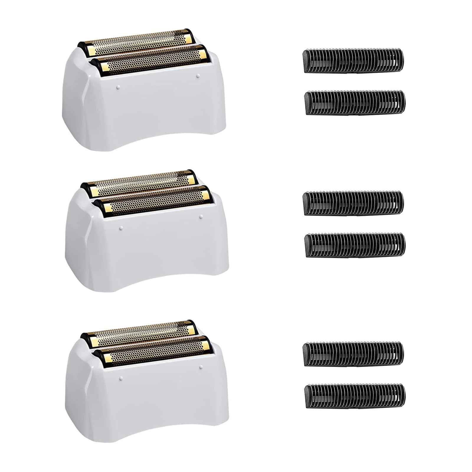 3 Packs Pro Shaver Replacement Foil and Cutters Compatible with Andis #17155 & #17150 Shaver Pro Foil (Golden-3)