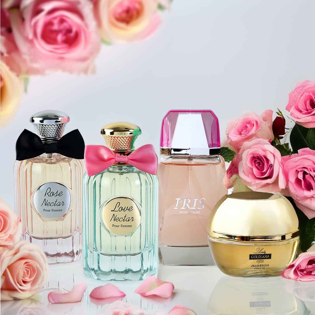 Jean Rish Love Nectar Eau De Parfum for Women (3.4 Fl Oz / 100ml) with Black Currant, Jasmine & Vanilla Notes - Long Lasting and Luxury Fragrance, Made in USA
