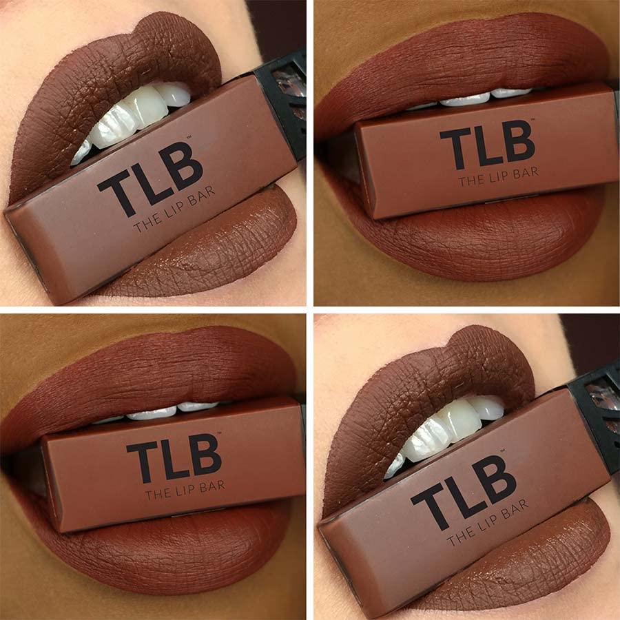 The Lip Bar Vegan Liquid Matte Lipstick, High Pigment Color & Long-Lasting with 8-12 Hours of Wear, Savage - Chocolate Red-Brown