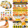 72PCS Construction Party Favors Set - Tattoos & Slap Bracelets