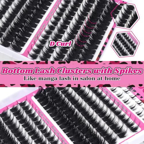MilyBest Manga Lash Clusters with Spikes - 10-18mm D-Curl