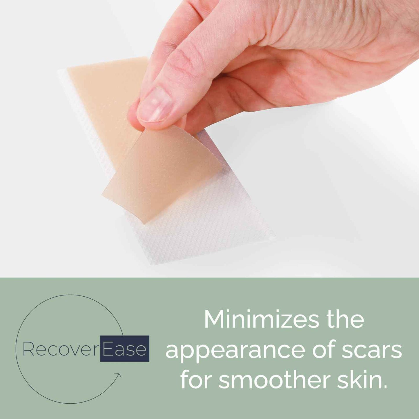 RecoverEase Silicone Scar Strips – Reusable Medical Grade Silicone & Individually Wrapped Scar Sheets for Mastectomy & C-Section, Scar Treatment Tape for Tummy Tuck, Keloid, Surgical, Burns - 12 Pack