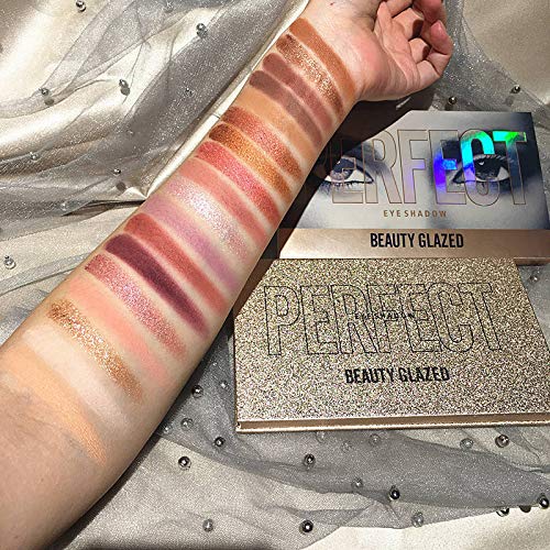 18 Color Natural Eyeshadow Palette ? Soft Matte Shimmer & Glitter Finish with Built-In Concealer Shade ? Ultra-pigmented Blendable Mauve Brown Nude Eyeshadow Palette, Cream Eyeshadow for Older Women