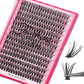 Fenshine Cluster Eyelash Extensions, 280pcs 40D, 0.07 D Curl 13mm Natural False Eyelashes, Soft Individual Lashes DIY Extension
