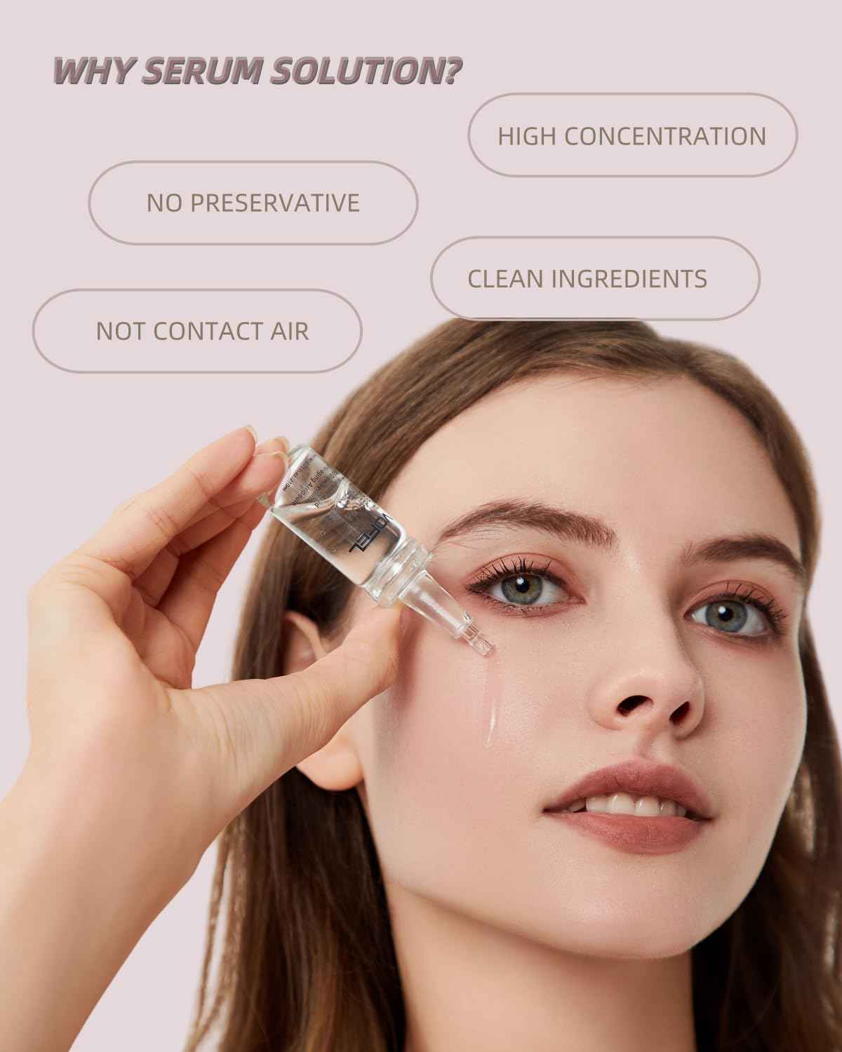 VOFEL Hyaluronic Acid Serum for Microneedling Serum Ampoules for Face BB Glow Starter Kit 0.35 oz 4 Vials