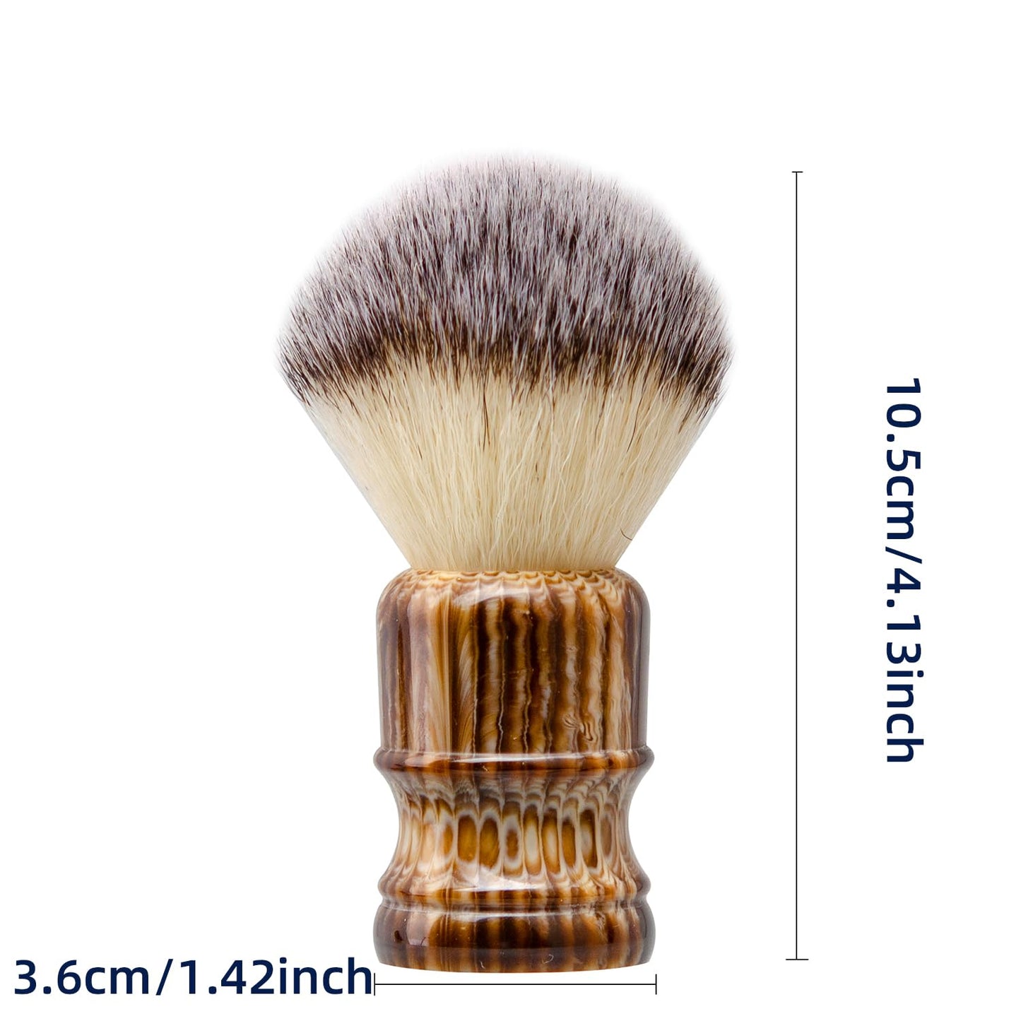 Grandslam Shaving Brush with Synthetic Hair, Cruelty-Free Shaving Cream Brush for Men, 100% Solid Resin Handle, Gently Exfoliates The Skin, 24mm Knot (Imitation rhinoceros horn)