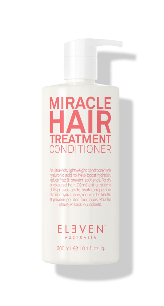 ELEVEN AUSTRALIA Miracle Hair Treatment Conditioner | Infused With Hyaluronic Acid to Help Boost Hydration, Reduce Frizz & Prevent Split Ends - 10.1 Fl Oz