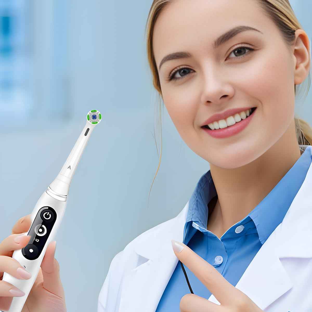 iO Replacement Heads Compatible with Oral B iO Electric Toothbrush, Toothbrush Head for Oral b iO 2 3 4 5 6 7 8 9 10 Series (8 White)