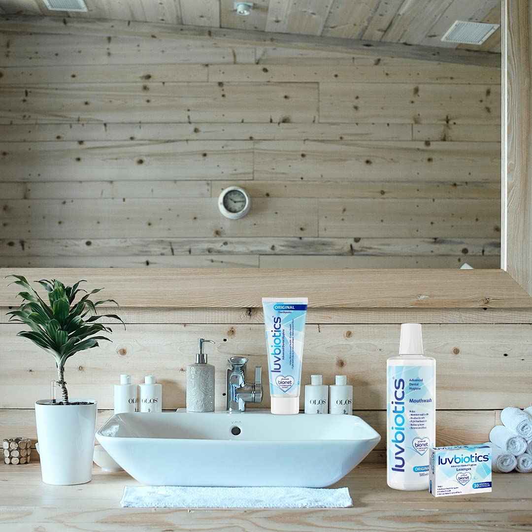 Luv Biotics Mouthwash with Oral Probiotics, Xylitol & Aloe Vera - 3 x 500ml