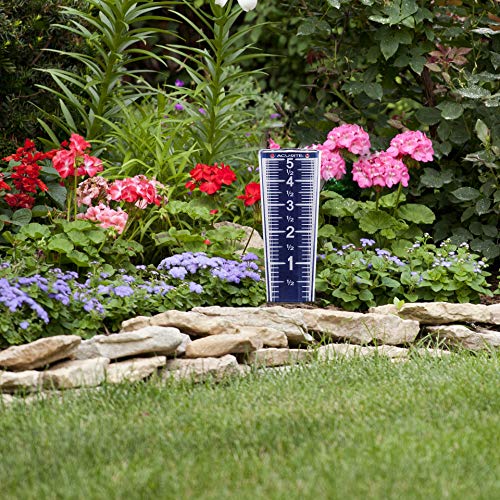 AcuRite Waterfall Rain Gauge with 5-inch Rainfall Capacity (00858W), Clear