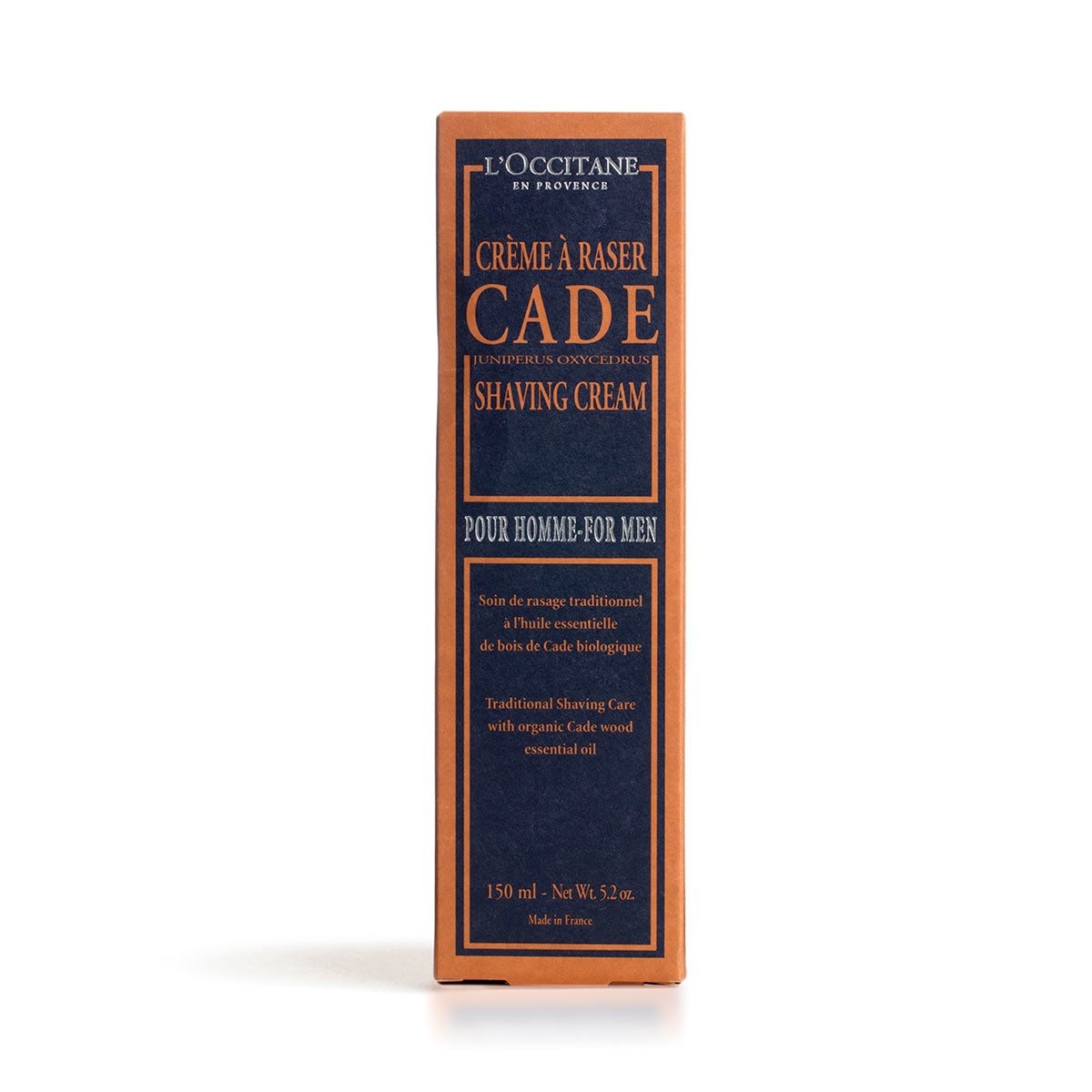 L'Occitane Cade Shaving Cream, 5.4 Ounce: Rich, Creamy Foam, Smooth Shave, With Shea Butter, Reduce Feelings of Tightness & Irritation, Made in France