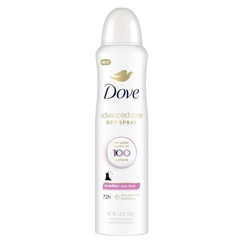 Dove Sensitive Skin Body Wash 30.6 fl oz (Pack of 3) and Advanced Care Antiperspirant Deodorant Spray with Pro-Ceramide Technology