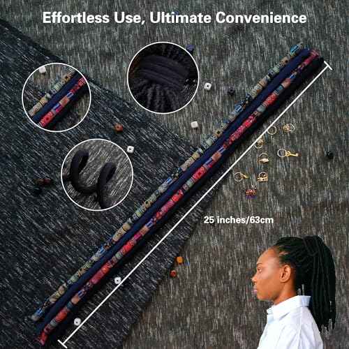 4 Pieces Spiral Lock Hair Tie Dreadlock Hair Tie for Women and Men Braids Dreadlock Accessories Colorful Dread Ties for Braids Loc Thick Curly Hair (Multi)