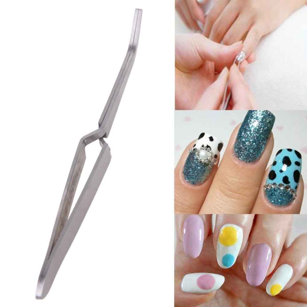 Yimart 1pcs Nail Professional Tools Multi-Function Nail Art Rhinestones Decoration Picking Clip Nipper Stainless Steel Tweezers