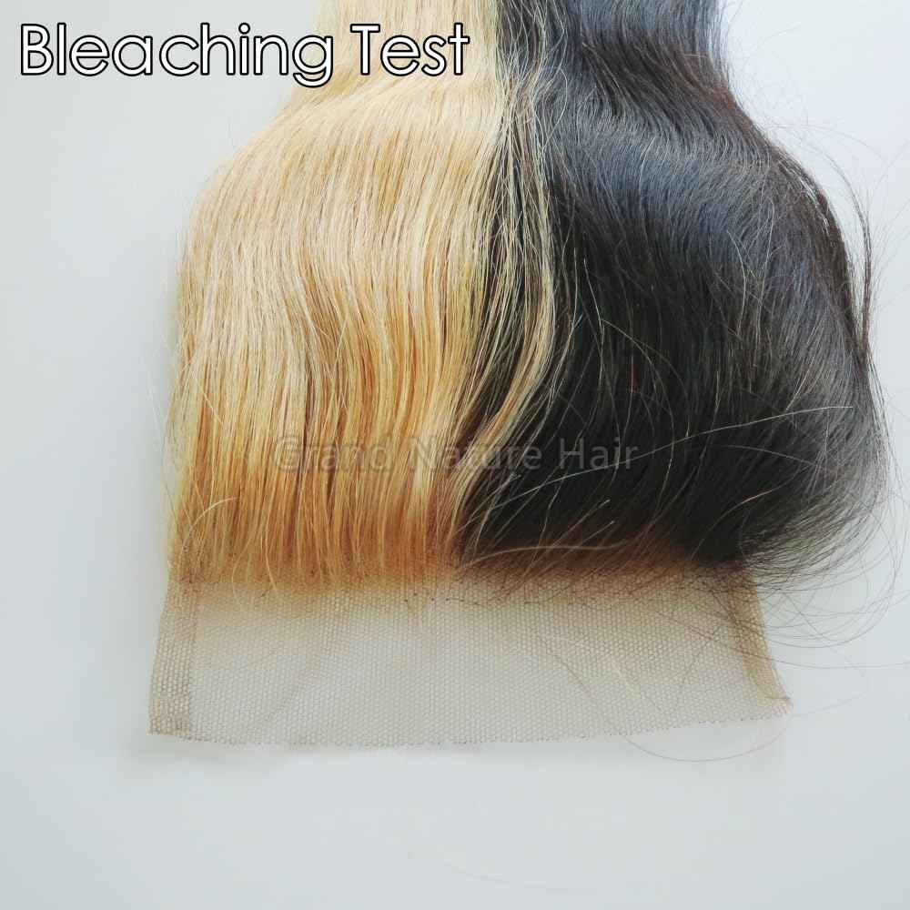 Grand Nature 5x5 HD Lace Closure, Virgin Human Hair Lace Closure Straight, Pre Plucked Natural Hair Line With Bleachable Knots