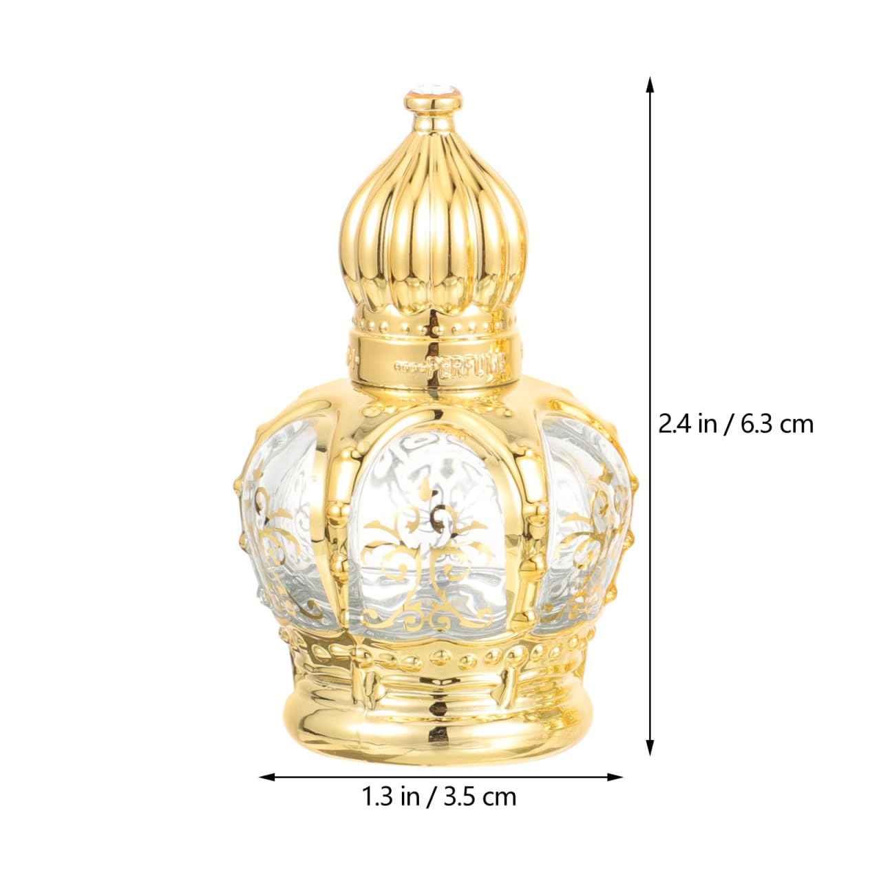 DOITOOL 2 Pack Glass Holy Water Bottles 10ml Empty Holy Water Containers Refillable Glass Roll on Bottles Essential Oil Containers for Catholic Christian Baptism Party Church