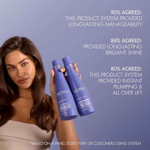 Nexxus Hy-Volume Weightless Lift Conditioner Protein Fusion with Collagen Protein & Hyaluronic Acid For Flat & Limp Hair for 48 Hours of Volume 13.5 Fl Oz