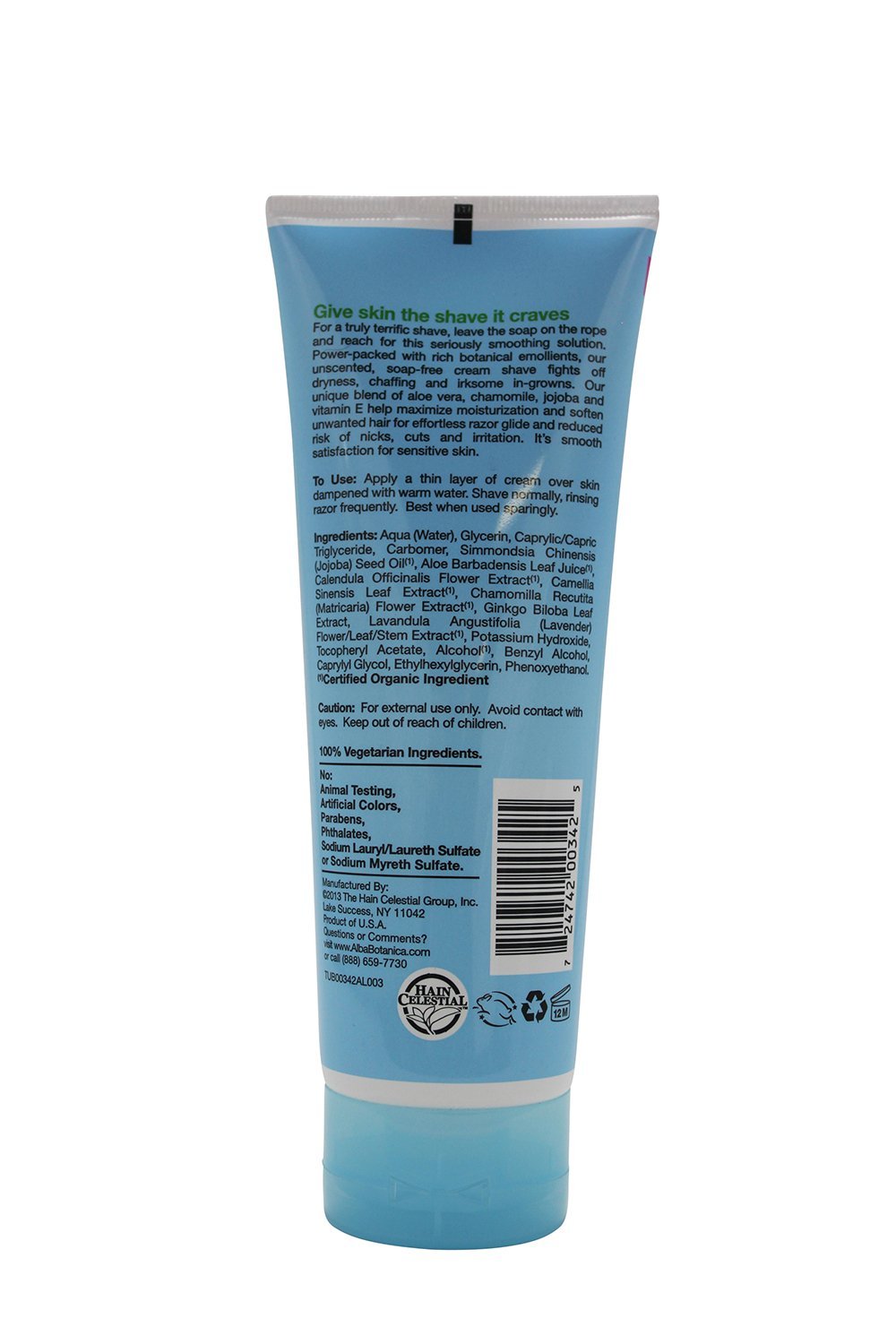 Alba Botanica: Very Emollient Cream Shave Unscented, 8 oz (5 pack)