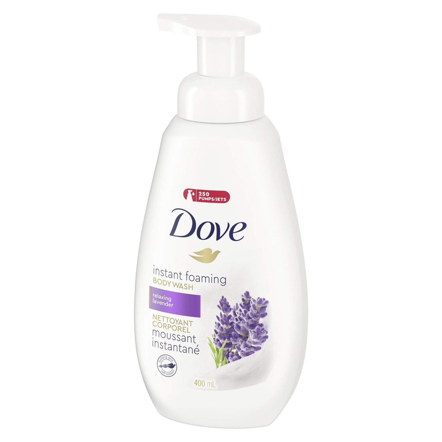 Dove Shower, Foam Relaxing Body Wash , Lavender, 400 ml