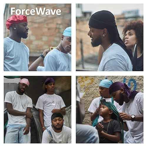 Velvet Durags for Men Wave Cap 6 Pieces Premium Do Rags Set for Men Women with Long Tail and Wide Strap