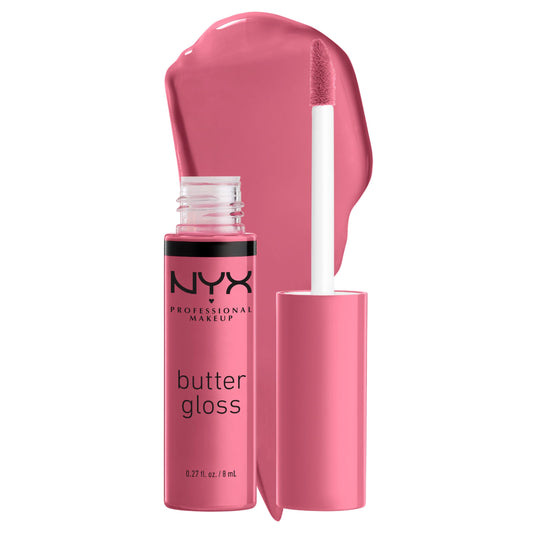 NYX PROFESSIONAL MAKEUP Butter Gloss, Non-Sticky Lip Gloss - Angel Food Cake (True Mauve)