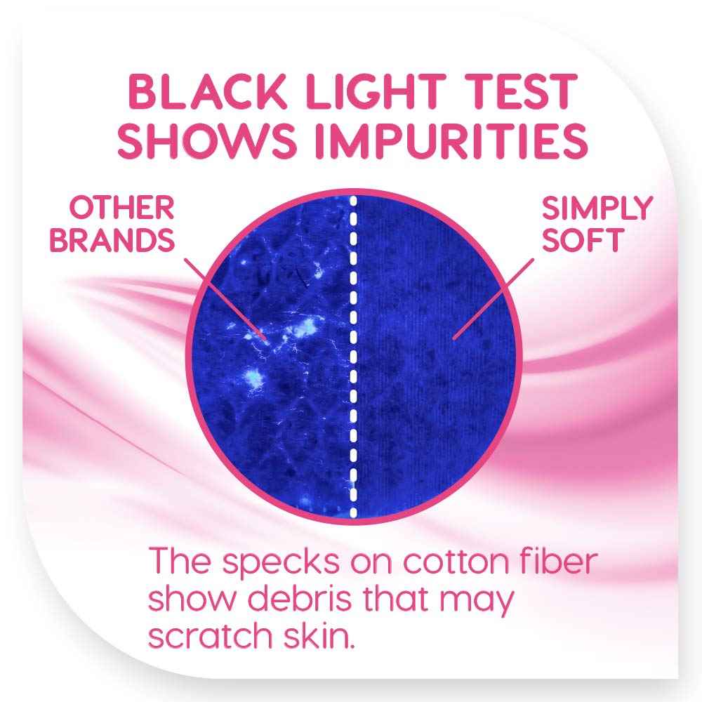 Simply Soft Hypoallergenic Exfoliating Dual Textured Cotton Rounds Pads, 80 Count (Pack of 6)