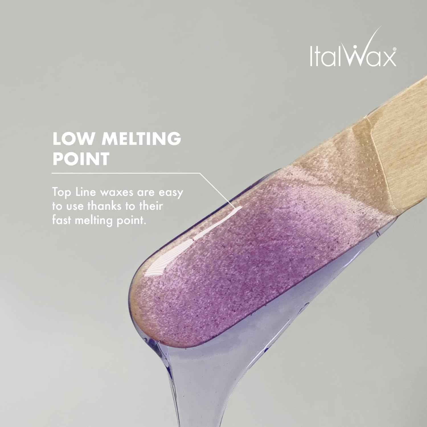 Italwax Top Line Orchid Jelly Wax 1.65lb (750g) – Transparent Fast-Setting Violet Gel with Strong Grip and floral fragrance, Ideal for Bikini & Underarms, Elastic and Easy to Control – Made in Italy