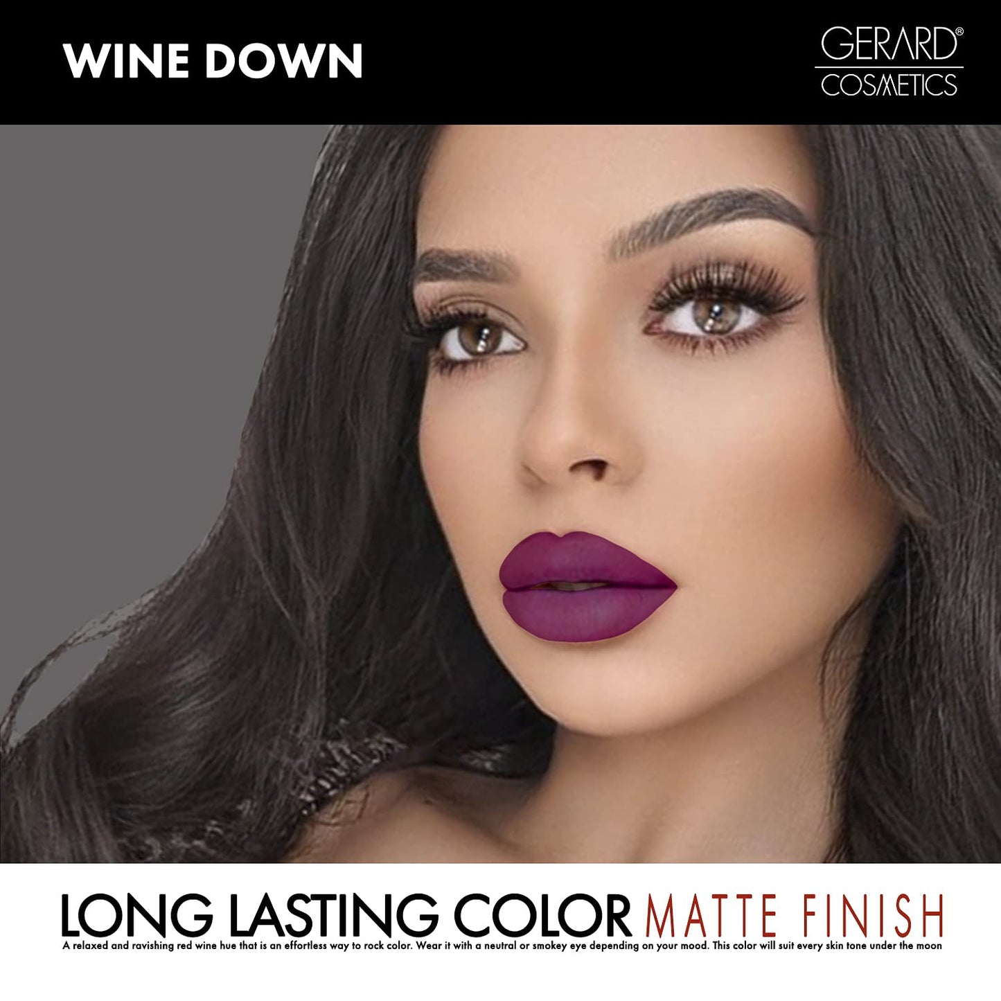 Gerard Cosmetics HydraMatte Liquid Lipstick Wine Down | Wine Lipstick with Matte Finish | Long Lasting and Non-Drying | Super Pigmented Fully Opaque Lip Color