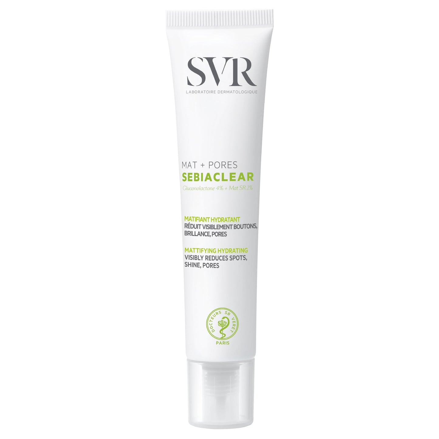 SVR Sebiaclear Mat+pores Mattifying Face Cream With 4% Niacinamide & 4% Pha For Oily To Combination Skin. Non Comedogenic, Oil Free Moisturizer To Control Shine & Visibly Tighten Pores, 1.3 Fl.oz.