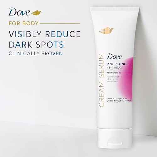 Dove Cream Serum Pro-Retinol + Firming for Elasticity and Firmness, with Collagen Peptides, Niacinamide and Antioxidants Lotion, 8 oz