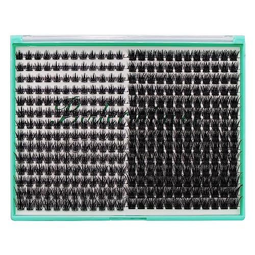 Bodermincer XXXL Tray 336PCS D Curl Cluster Lashes 10-12-14-16mm Mixed Length DIY Eyelashes Extension at Home (M01+M02 Mixed Length D Curl)