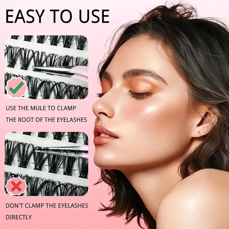 DIY Cluster Lash Extensions Kit - Mix 30D-100D 8mm-16mm