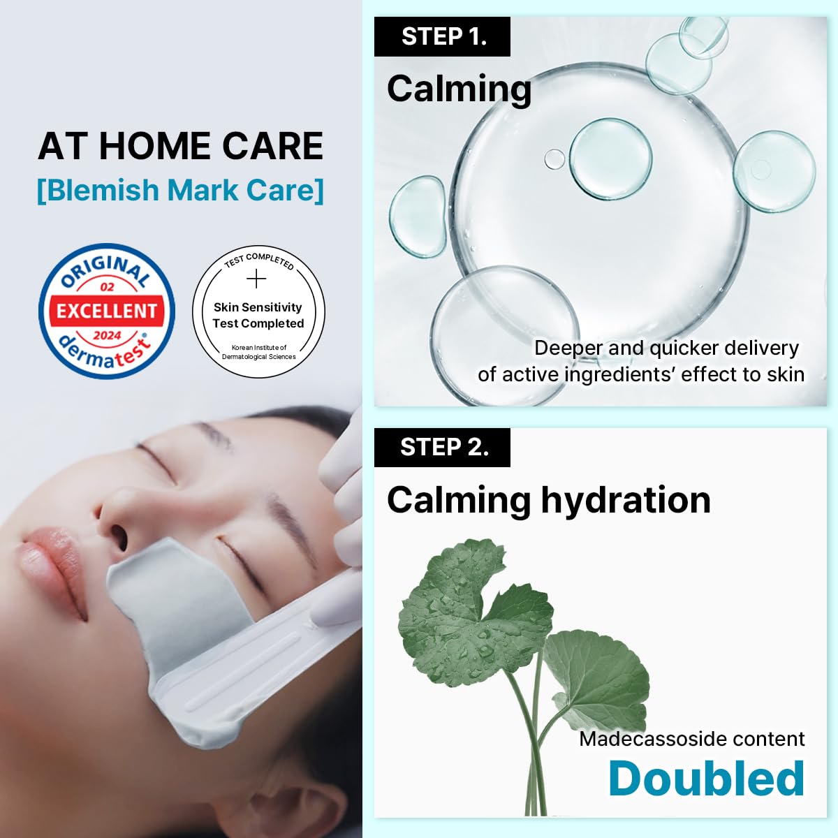 Mediheal Derma Modeling Pack (Madecassoside) - Relieving Blemish Marks For Clear Skin - Easy DIY Home Spa Kits, Hydrating Icy Jelly Mask For Skin Refreshment