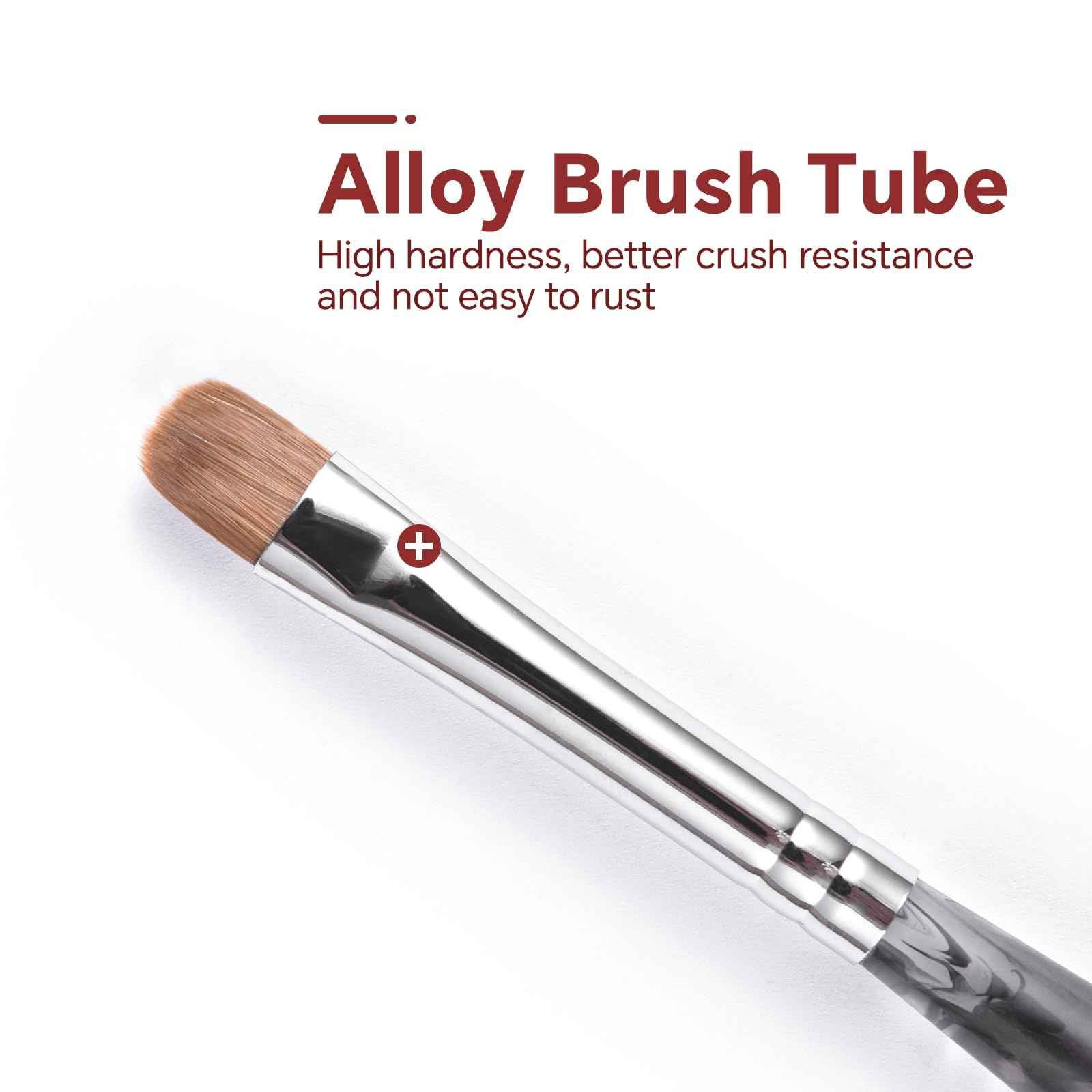 siyuwuro 6Pcs Kolinsky Sable Nail Brush French Nail Brush 2 Way Professional UV Gel Acrylic Nail Art Brush with Dotting Tool for French Manicure Cuticle Clean Up Nail Art Design Pen (Set)