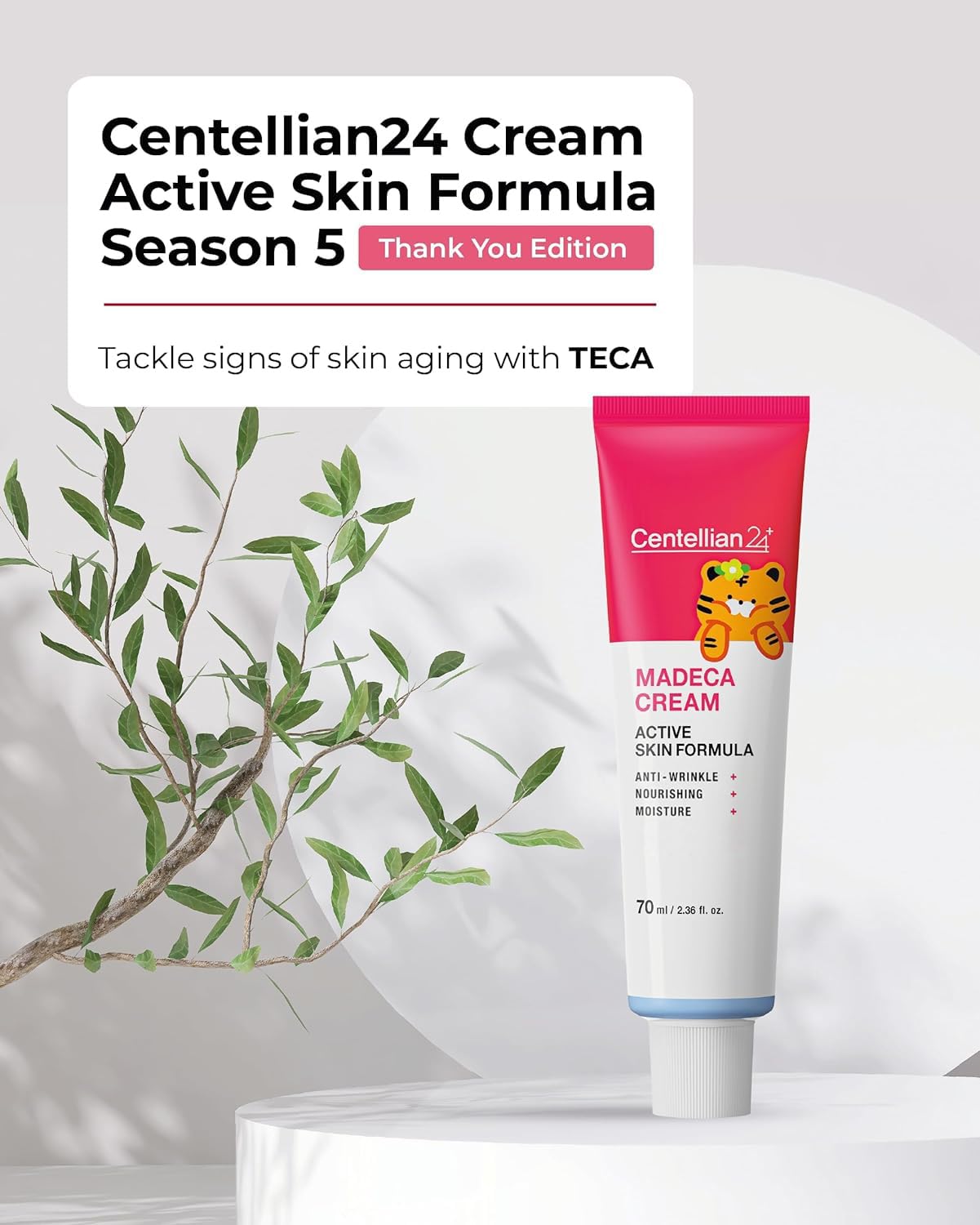 CENTELLIAN 24 Madeca Cream (Special Edition - Thank You, 2.4fl oz) - Centella Moisturizer for Face, Korean Skin Care. Dry, Sensitive Skin. TECA, Centella Asiatica, Madecassoside.