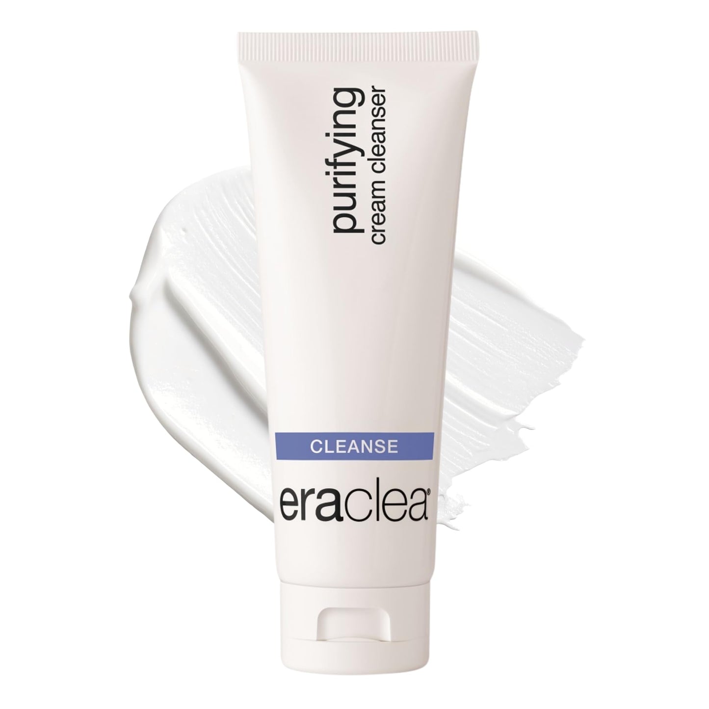 eraclea Purifying Cream Cleanser, Gentle Daily Cleanser with Hyaluronic Acid, Hydrating Face Moisturizer for Dry Skin, Soothing Face Wash Removes Impurities, Oil, and Makeup for Radiant Skin (4 fl oz)