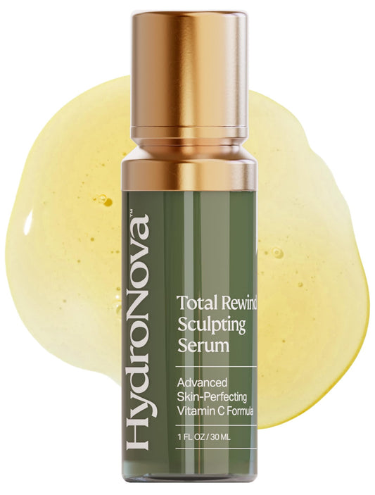 HYDRONOVA Total Rewind Sculpting Serum 1 fl oz | Line-Smoothing, Dark Spot Corrector | Vitamin C, Niacinamide, Kojic Acid, Peptides | Radiant Glow, Balanced Complexion | AM Formula