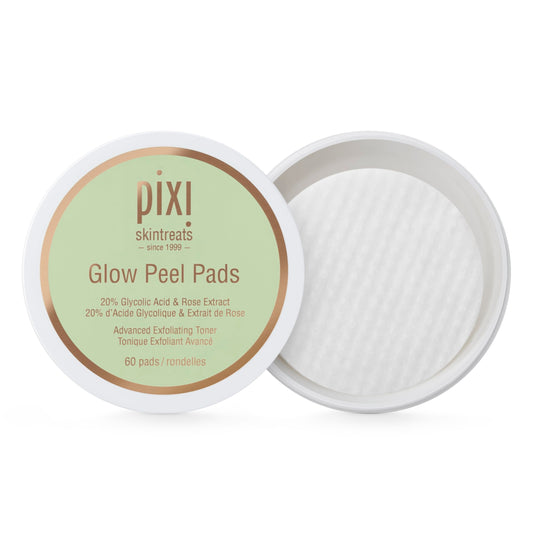 Pixi Beauty Glow Peel Pads | Exfoliating Treatment Contains 20% Glycolic Acid | Reveal Glowing Complexion | 60 Pads