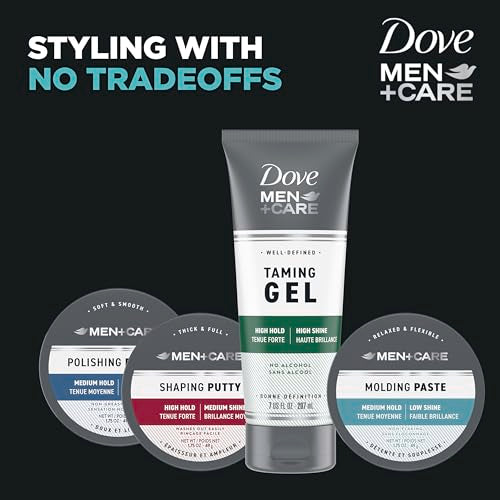 DOVE MEN + CARE Styling Aid Sculpting Hair Paste Hair Product for a Medium Hold-Hair Styling for a Textured Look With-A Matte Finish 1.75 oz,(Pack of 6)