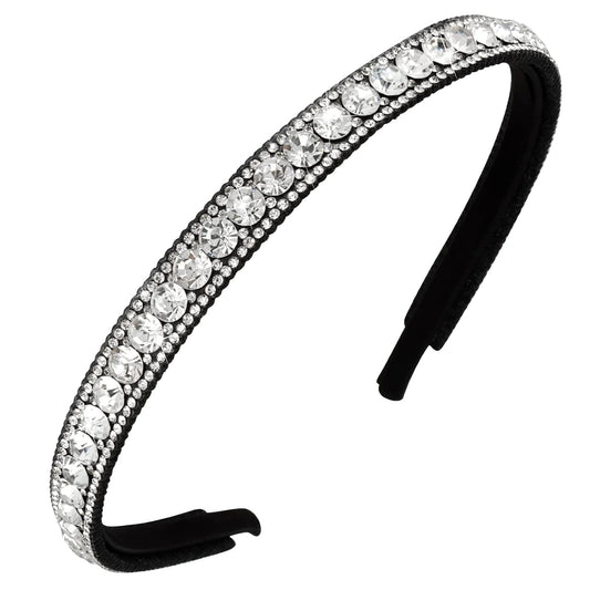 FASOTY Rhinestone Headband Silver Women Girls Fashion Handmade Sparkly Crystal Diamond Bling Headbands Hair Hoops Headband Beaded Jeweled Hairband Hair Accessories