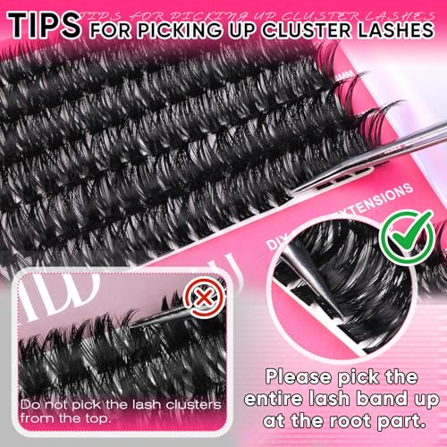 Fluffy Lash Clusters Kit 80D+100D D Curl Extensions 10-18mm