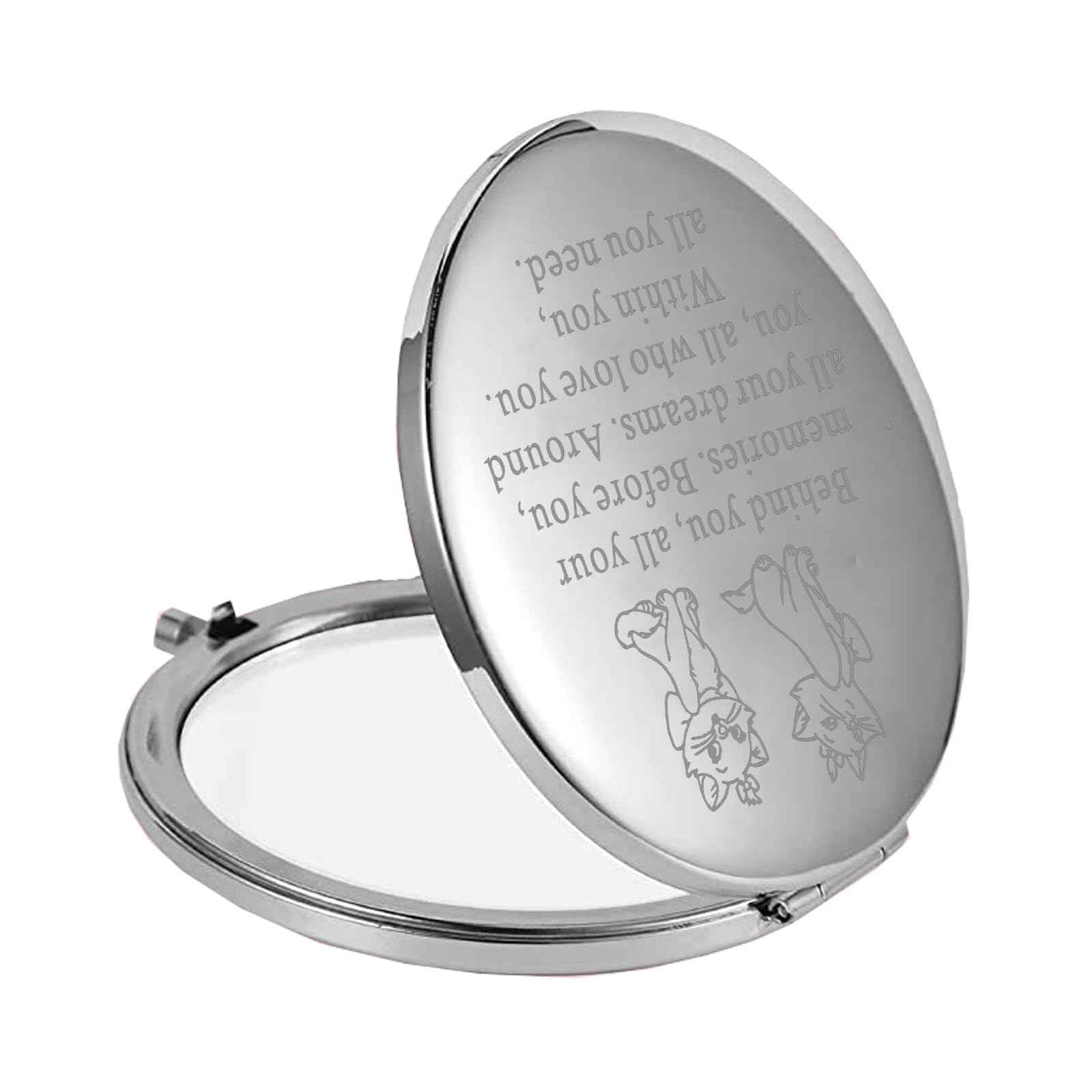 FEELMEM Cat Inspired Gift Movie Fans Compact Makeup Mirror Gift Cartoon Movie Themed Gift