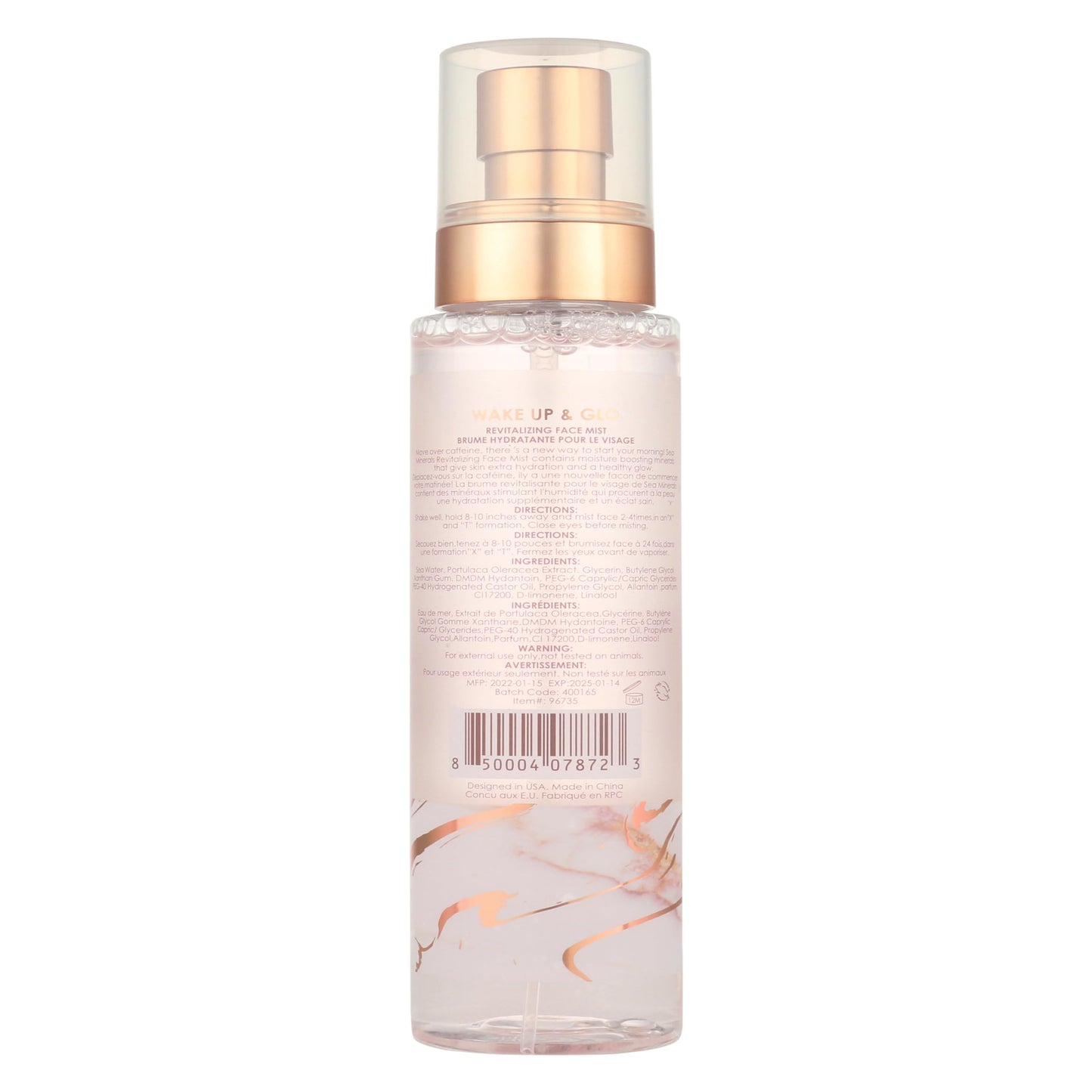 Manna Kadar Beauty Wake Up & Glo Revitalizing Face Mist, 180ml - Wakes up Tired Skin, Provides Moisture, Keep Skin Hydrated & Healthy, Sea Botanicals, Invigorating, Refreshing, Breathable, Sets Powder