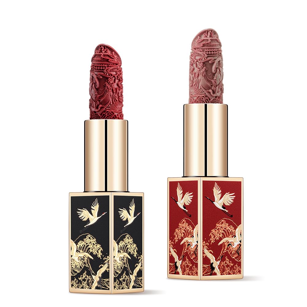 Catkin Rouge Matte Lipstick, Waterproof Long Lasting Satin Moisturizing Silky Smooth Soft 0.13 Ounce 2PCS (157+130)