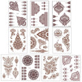 Henna Temporary Tattoo Stickers - 10 Pack Lace Designs