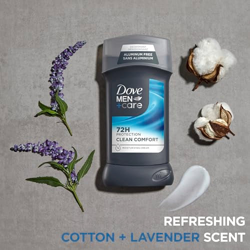 Aluminum Free Deodorant Stick for Men - Clean Comfort, 4 Pack