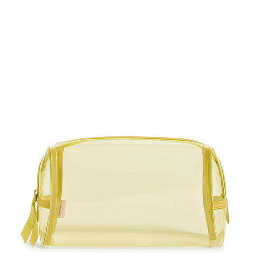 Vera Bradley Clear Medium Cosmetic Makeup Organizer, Golden Olive, One Size