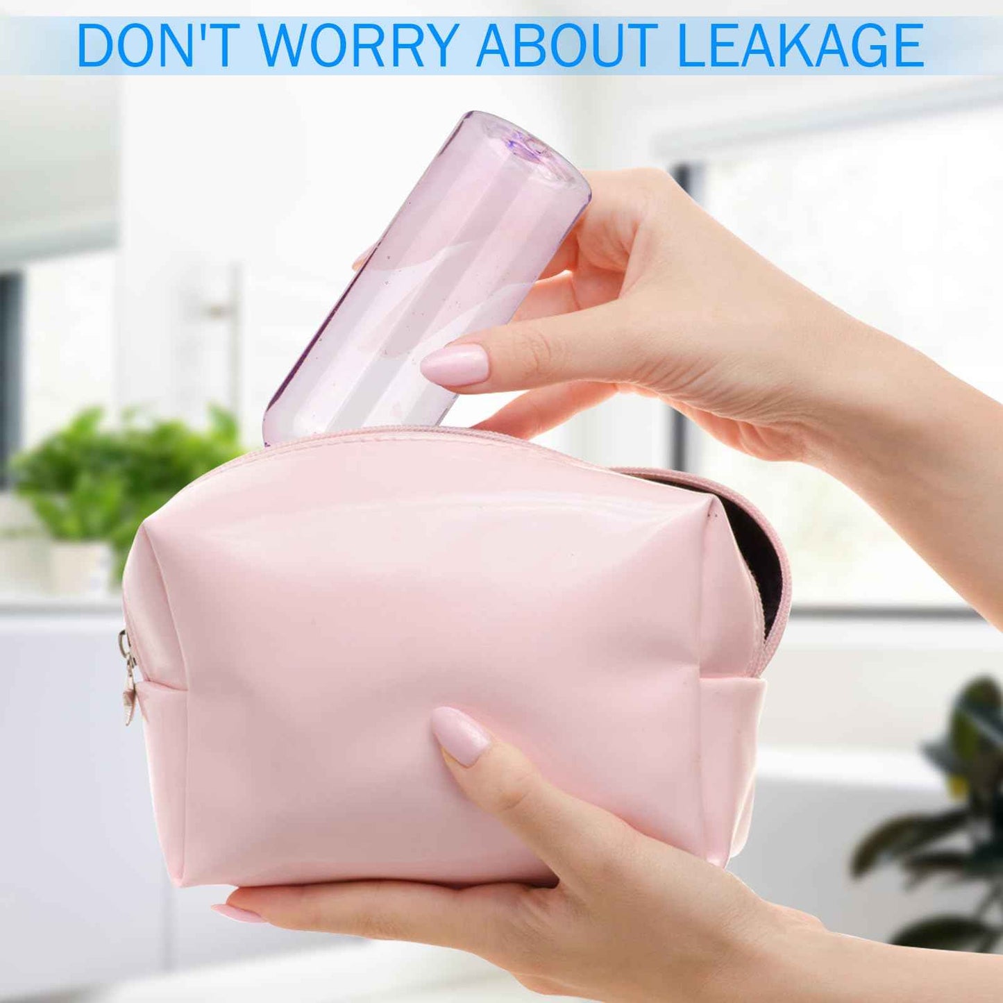 CHGANG 6 Pack 3.4 oz Travel Bottles for Toiletries - TSA Approved Leakproof Plastic Empty Travel Size Bottles Containers with Labels for Shampoo, Conditioner, Lotion